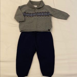Angel Dear navy-Gray sweater set!